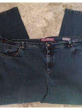 Gloria Vanderbilt Amanda Jeans Women's Plus 22W  Short Dark Wash